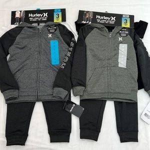 New Hurley Kids' 3-Piece Active Set of 2 (Size 3T + Size 4T)